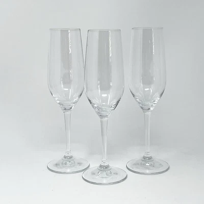 Riedel Crystal Vivant 9oz Champagne Sparkling Wine Flutes Glasses 8.75” Set Of 3 - Image 1 of 4
