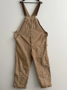 Mono Carhartt 48x32 Bronceado Envejecido Pato Babero Duradero Carpintero Mono - Imagen 1 de 20