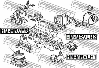 FEBEST 2003-2007 Acura MDX montagem dianteira esquerda do motor HM-MRVLH1 - Imagem 1 de 2