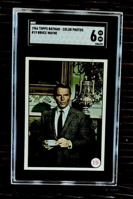 1966 Topps Bat Laffs/Batman Color - #19 - Bruce Wayne/Adam West  SGC 6 - Image 1 of 3