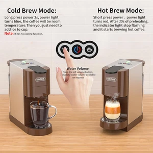 Hot & Cold Brew 5-in-1 Espresso Machine – Pods, Ground Coffee ESE Tea Compatible - Picture 1 of 7