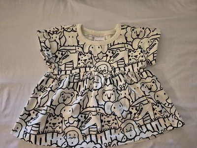 Vestido Hanna Andersson bonito algodão "Animal Kingdom" top 12 - 18 meses - Imagem 1 de 3