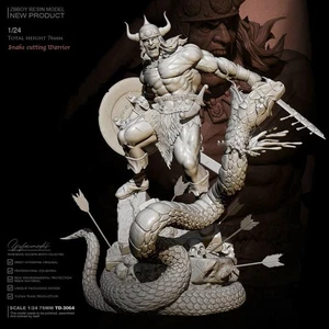 Kit Modelo Figuras Resina 1/24 Serpiente Corte Guerrero Sin Montar Sin Pintar - Imagen 1 de 4