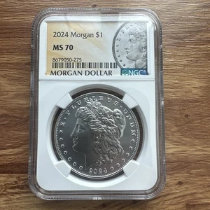 2024 Morgan  American Silver Dollar Uncirculated NGC MS70  💎 Flawless! - Picture 1 of 4