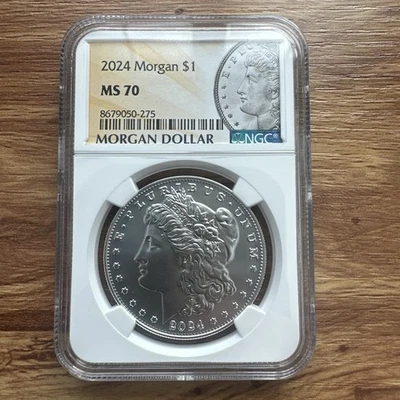 2024 Morgan  American Silver Dollar Uncirculated NGC MS70  💎 Flawless! - Image 1 of 4