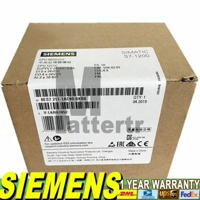Novo Siemens 6ES7 211-1AE40-0XB0 6ES7211-1AE40-0XB0 CPU 1211C EUA LIVRE DE IMPOSTOS - Imagem 1 de 3