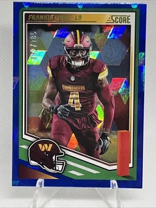 2025 Score Frankie Luvu Blue Cubic /185 Commanders - Bild 1 von 2
