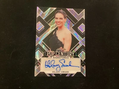 LEAF POP CENTURY HILARY SWANK 3/4 AUTOGRAPHED CARD - Image 1 of 2