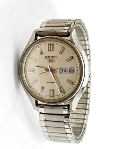 Antique Vintage Seiko Day/Date Automatic Mens Wrist Watch 1940's ? Running #W204 - Picture 1 of 3
