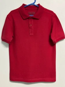 Boys Nautica School Uniform Shirt Sleeve Red Polo Shirt Size Small 8 - Picture 1 of 5