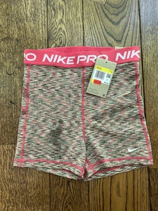 Nike Women's Pro 3” Spacedye Shorts Multicolor HJ6348-629 New Size Small - Picture 1 of 5