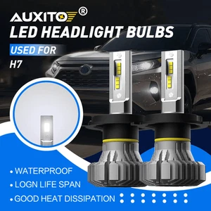 AUXITO H7 LED Headlight Bulb Kit High Low Beam 6500K Super White 20000LM EOD B3 - Picture 1 of 8