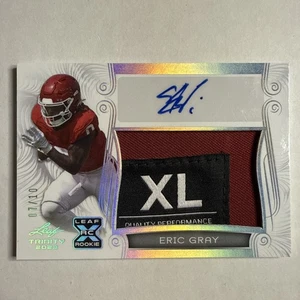 2023 Leaf Trinity XRC Eric Gray ROOKIE Patch Auto 7/10 T1 - Picture 1 of 2