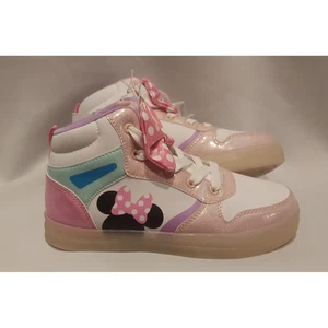 Disney Niñas Minnie Mouse Zapatillas Alta Iluminadas Talla 3 Nuevas con Etiquetas - Imagen 1 de 12