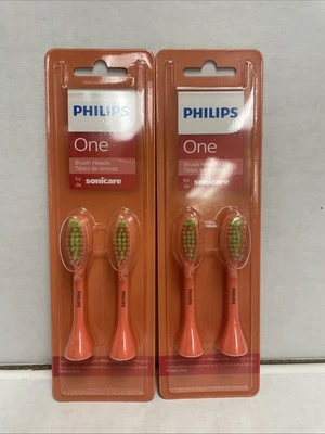 2 paquetes de 2 cabezales de cepillo de repuesto Philips One by Sonicare Miami Coral 4 en total Foto 1 de 2
