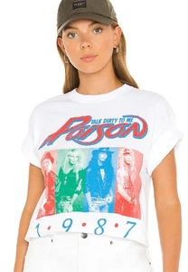 POISON 1987 Talk Dirty To Me Junk Food T Shirt REVOLVE 80’s Rock 2021 Cotton XS - Picture 1 of 13