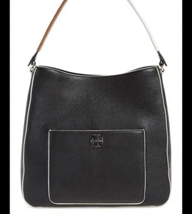 Borsa a tracolla da donna Tory Burch "Berkerley Hobo" in pelle nera con ciottoli - Foto 1 di 20