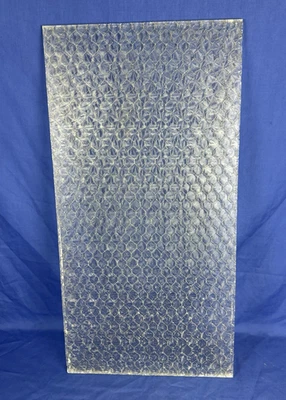 C.1920 Chicken Wire Glass WINDOW PANE w/ Pressed Florentine PRIVACY Side - Image 1 of 4