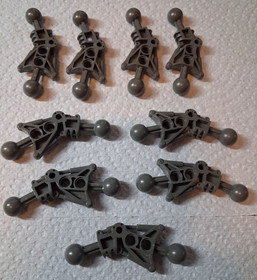 E Lego Lot 9 Old Dark Gray Bionicle Toa Leg 32482 8595 8532