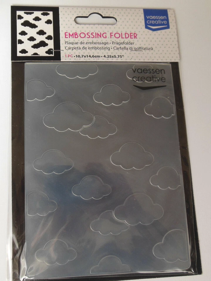 Prägeschablone * Wolken *, Embossing Folder, Prägefolder, Vaessen Creative - Bild 1 von 1