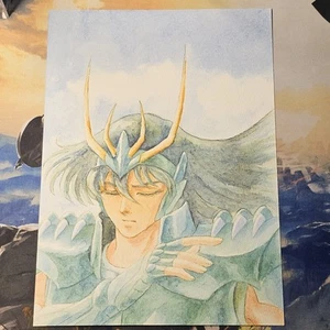Saint Seiya Zodiac Inspired A4 Watercolor Drawing Poster Quality Paper - Picture 1 of 5
