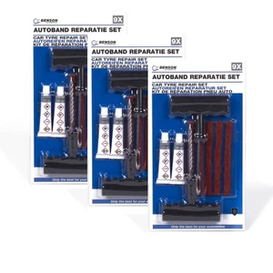 3er Set Reifen Reparatur Set Auto Motorrad Roller Reifenpanne Pannenset 9-tlg. - Bild 1 von 3