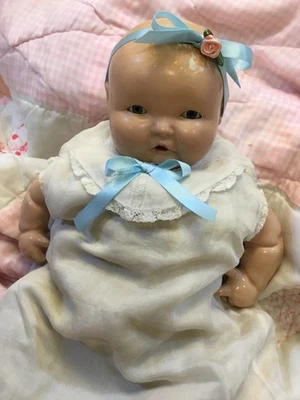 Vintage 1931 Effanbee Lamkins/Lambkins 16 In Compo/Cloth Doll - Image 1 of 4