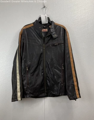 Chaqueta de cuero Point Zero talla pequeña para hombre Foto 1 de 4