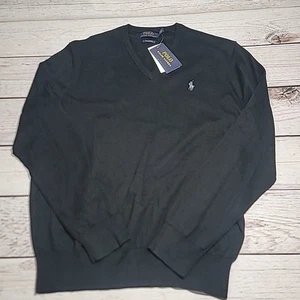Polo Ralph Lauren Men's Sweater Pima Cotton Black Size M - Picture 1 of 6