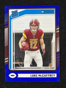 2024 DONRUSS- BLUE PRESS PROOF- LUKE MCCAFFREY #302 COMMANDERS ROOKIE RC - Picture 1 of 2