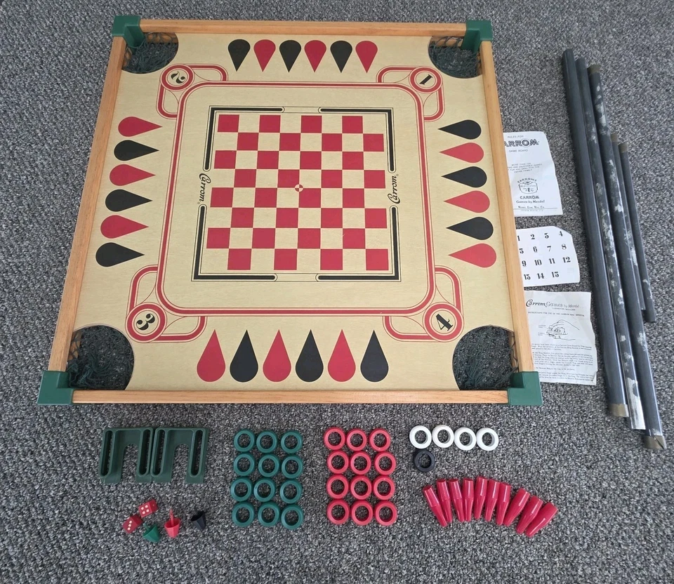 Vintage 1978 Merdel Game Mfg. Co. Carrom Gameboard  model # 108 RS  missing... - Image 1 of 4