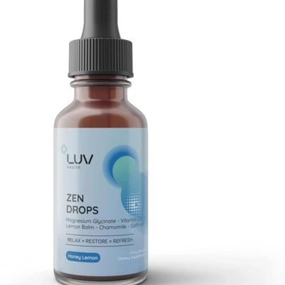 LUV Zen Drops: Anxiety and Stress Support Drops with Magnesium Glycinate, Vit - Image 1 of 4