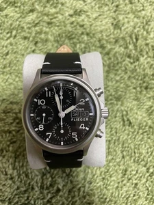 Sinn Uhr Flieger 356 Automatik schwarzes Ziffernblatt Edelstahl 38mm Leder Herren - Bild 1 von 18