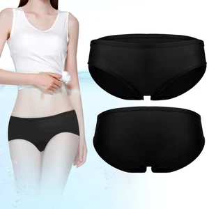Silicone Elastic Female Swimming Trunks Waterproof Antibacterial Swimming Tr DM5 - Picture 1 of 12