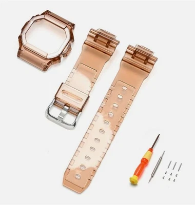 Correa de reloj de TPU de resina para Gasio G-Shock DW5600 GW-M5610 DW5000 + bisel de caja  Foto 1 de 4