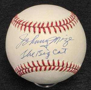 JOHNNY "THE BIG CAT" MIZE Signed Official Baseball-HALL OF FAME-YANKEES-JSA - Picture 1 of 9
