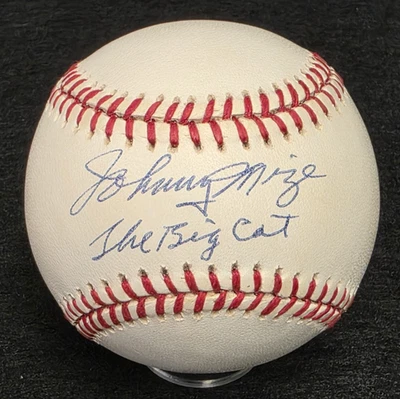 JOHNNY "THE BIG CAT" MIZE Signed Official Baseball-HALL OF FAME-YANKEES-JSA - Image 1 of 4