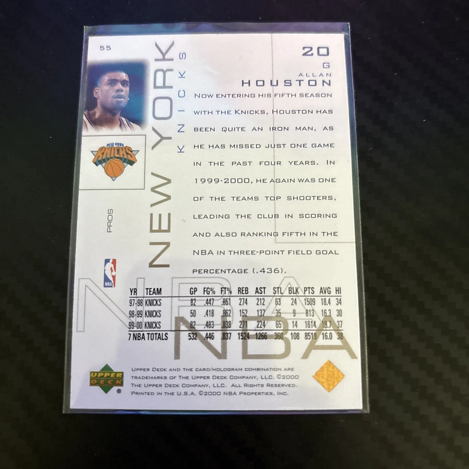 2000-01 Upper Deck Pros & Prospects - #55 Allan Houston - Image 1 of 1