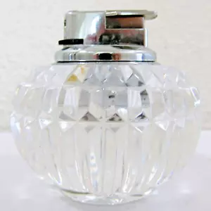 Vintage Waterford Crystal Glenmore Butane Table Top Cigarette Cigar Lighter - Picture 1 of 8
