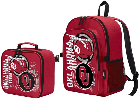 Northwest University of Oklahoma Sooners OU Backpack and Lunch Bag Set Cover