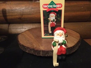 Hallmark Santa Claus With List Stocking Holder 1984 Vintage - Picture 1 of 5