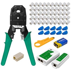Kit outil Réseau Professionnel Kit Réseau Informatique Testeur de Câble Résea... - Afbeelding 1 van 7