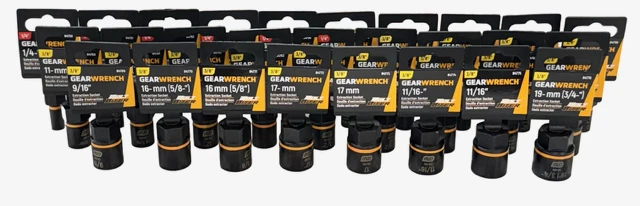 GearWrench 27 peças 1/4" e 3/8" parafuso de acionamento mordedor conjunto de extração de impacto - Imagem 1 de 1