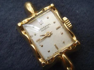 18ct 750 YELLOW GOLD UNIVERSAL GENEVE LADIES WATCH HALLMARKED GLASGOW 1950? - Picture 1 of 1