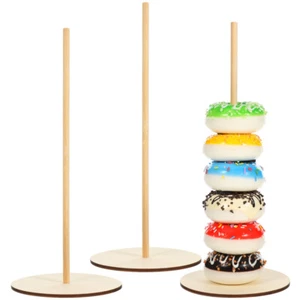 3 Pcs Donut Stand Candy Party Decorations Travel Baby Holder Sticks - Picture 1 of 11