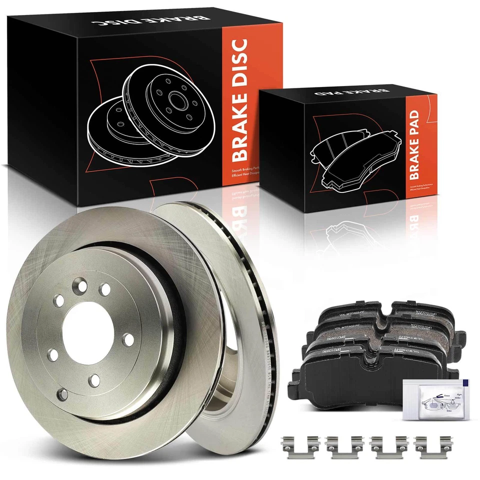 Rotores de freno de disco traseros izquierda y derecha + pastillas de freno para Land Rover LR3 2005-2008 V6 4,0 L Foto 1 de 4