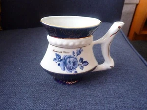 Pirkenhammer Carlsbad Mug Blue Rose Czech Porcelain Marianske Lazne LOVELY GIFT! - Picture 1 of 7