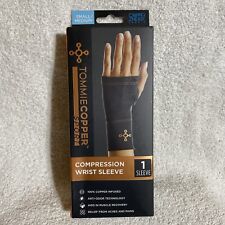 Tommie Copper Compression Wrist Sleeve Joint Pain Relief SM/M Black -  D19