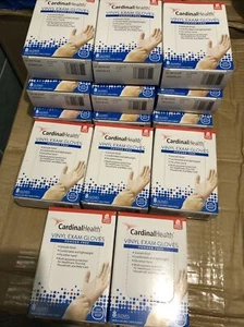 14 Cardinal Health Vinyl Exam Gloves Powder Free 8 Gloves Pack One Size Fits All - Picture 1 of 6