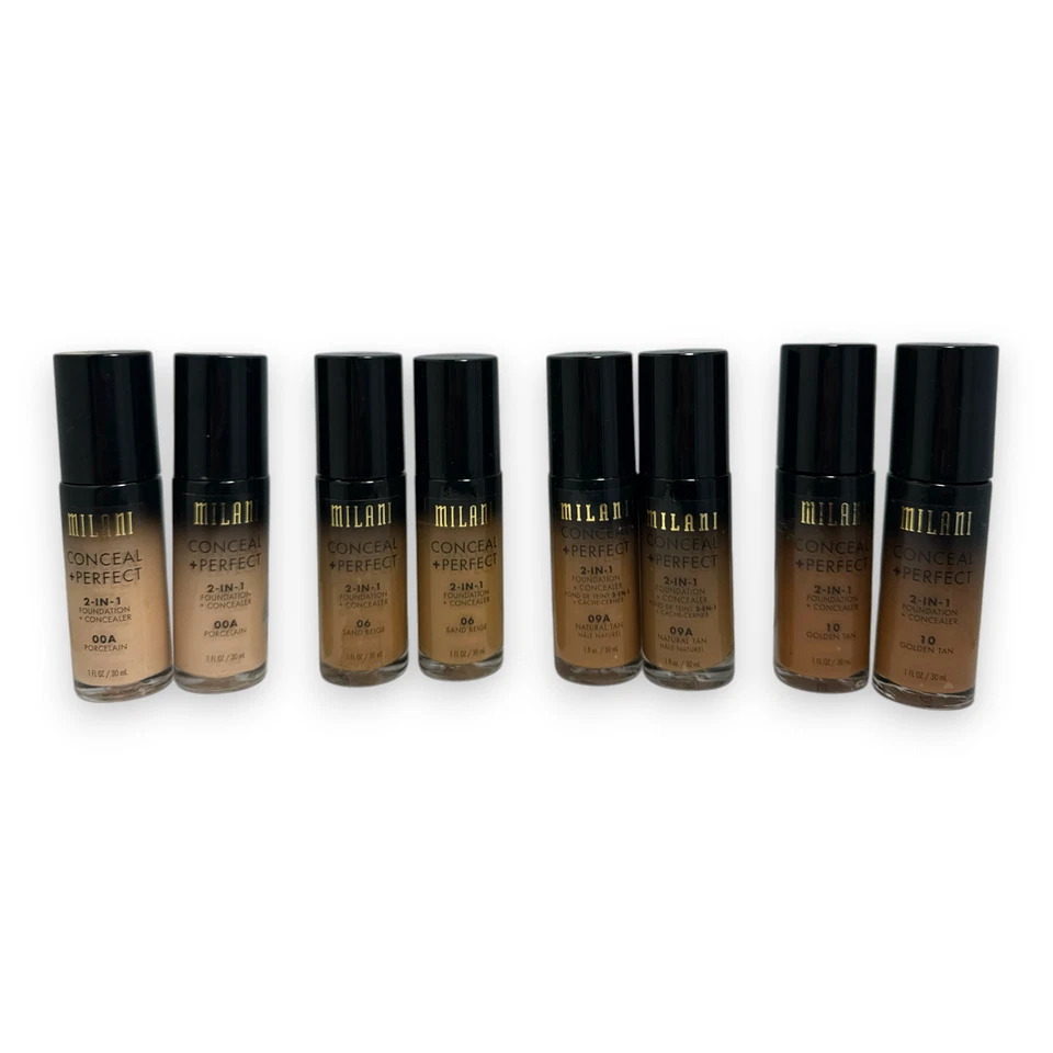 Milani Concealer + Perfect 2-in-1 Foundation 1oz./30ml New; LOT OF 2 (You Pick!) - Image 1 of 1